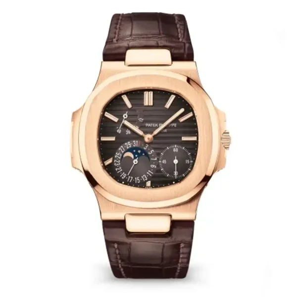 Patek Philippe Nautilus Moon Phase Rose Gold Watch 5712R-001