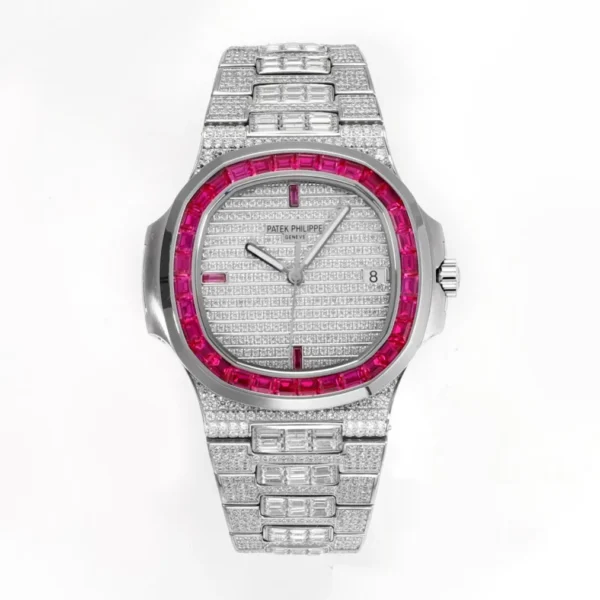 Patek Philippe White Gold Ruby Nautilus Watch